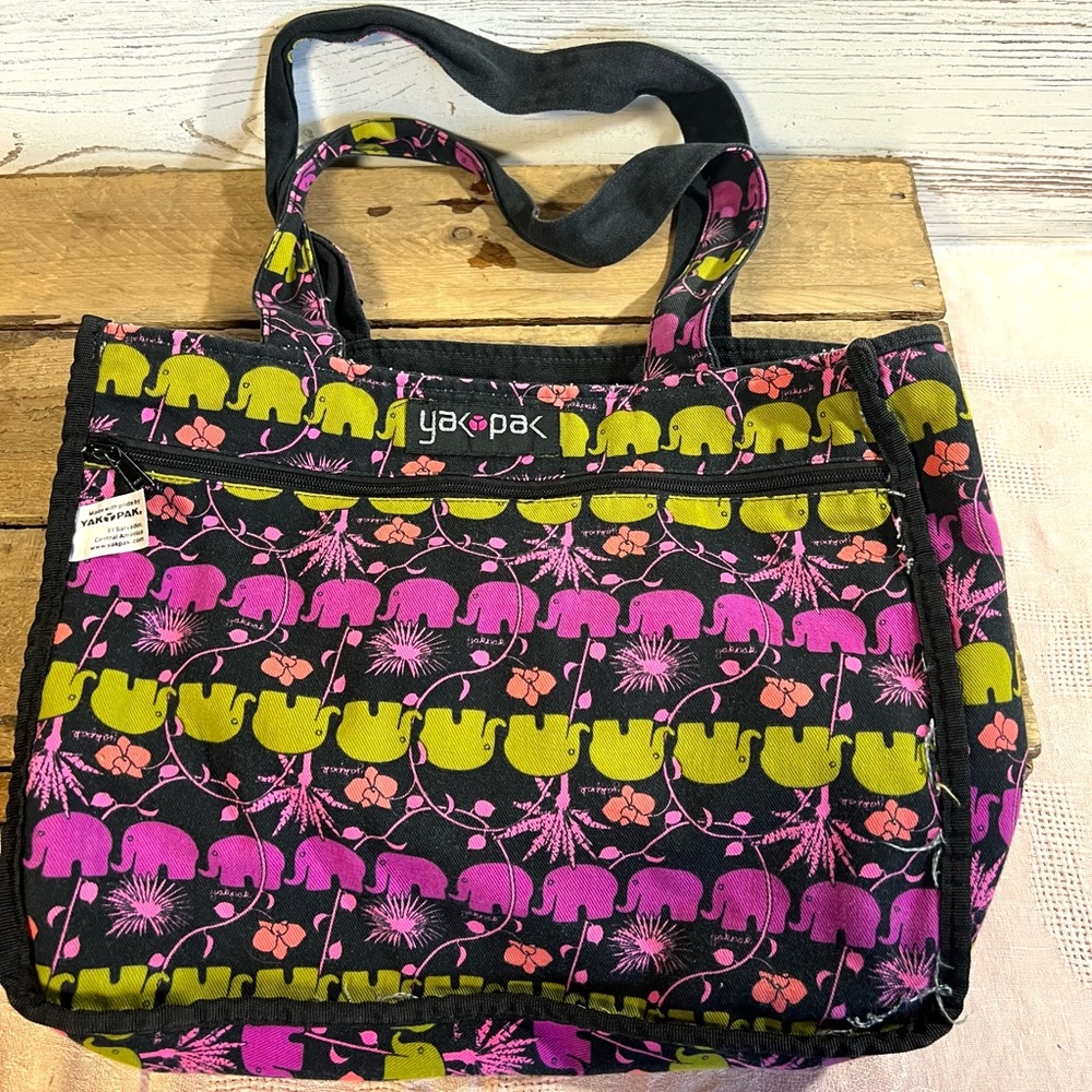 Yak pak bag purple green black bag